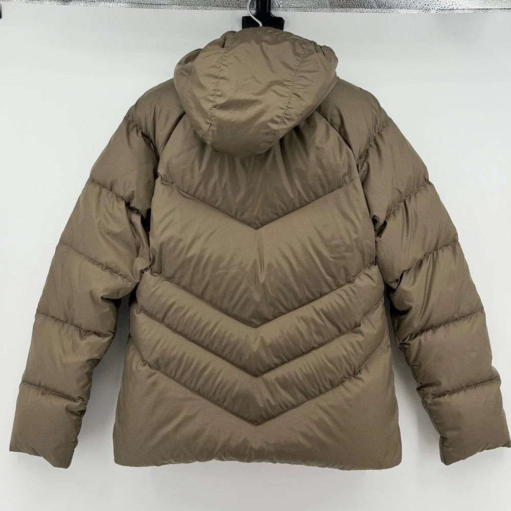 Vtg Y2K Nike Olive Green Down Feather Puffer Jacket Girls XL (16-18) Winter